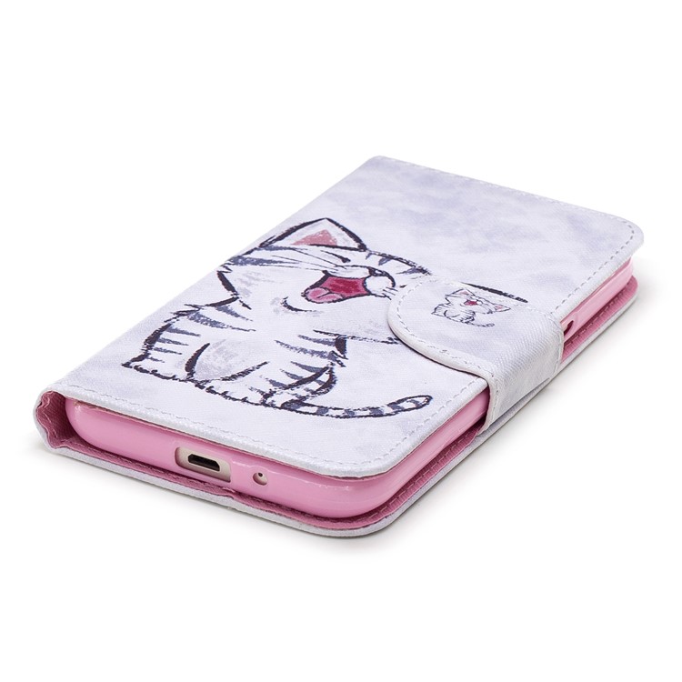 Pattern Printing Leather Stand Case with Card Slots for Samsung Galaxy J2 Pro 2018 - Cat Pattern-4