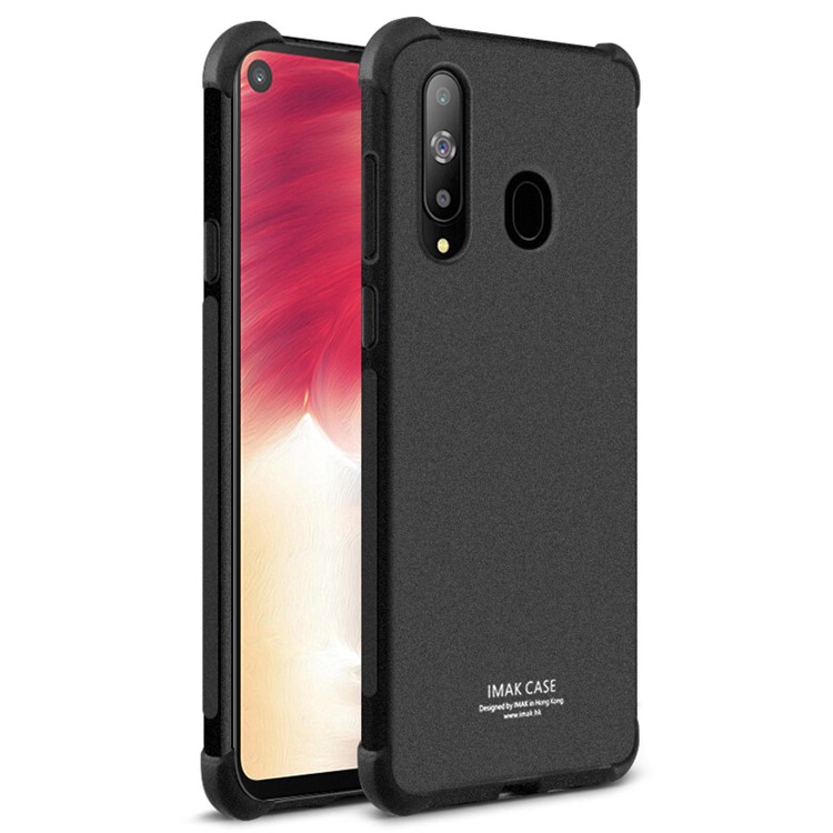 Imak песочное чувство тпу оболочки + защитная пленка для экрана для samsung galaxy a8s - матовый черный