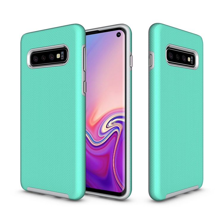 

Чехол Противоскольжения PC + TPU Гибридный Доспех Для Samsung Galaxy S10 - Циан, Galaxy S10