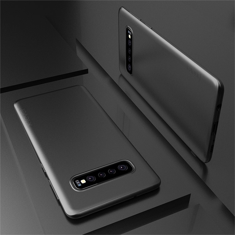 Étui TPU Givré Ultra-mince de Niveau x Pour Samsung Galaxy S10 - le Noir