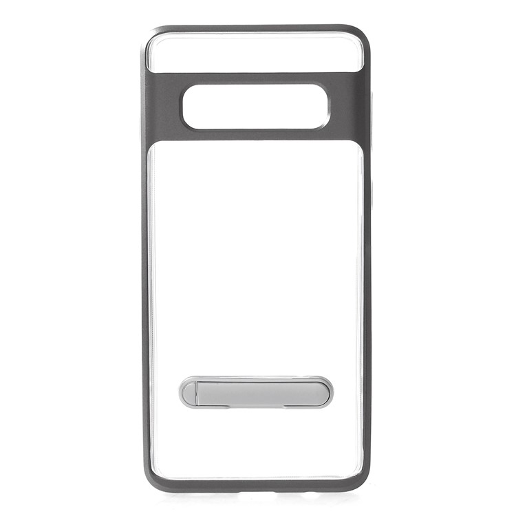 

Hybrid Clear Back PC + TPU Kickstand Case for Samsung Galaxy S10 Plus - Grey, Galaxy S10 Plus