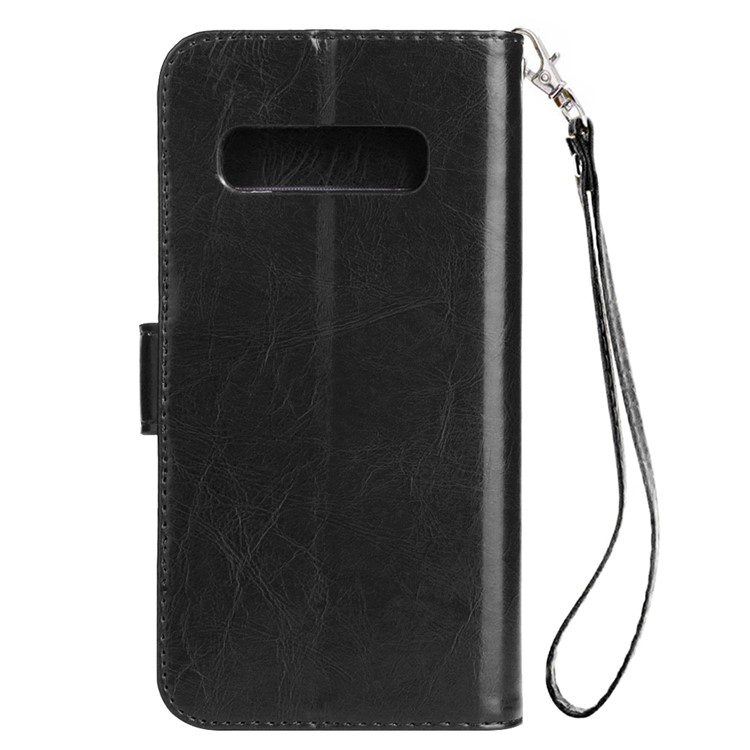 9-slot PU Leather Wallet Stand Mobile Shell Cover for Samsung Galaxy S10 - Black-3