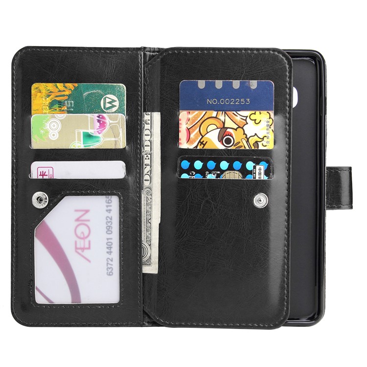 9-slot PU Leather Wallet Stand Case for Samsung Galaxy S10 Plus - Black-7