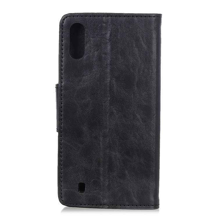 Crazy Horse Wallet Leather Stand Case for Samsung Galaxy M10 - Black-3