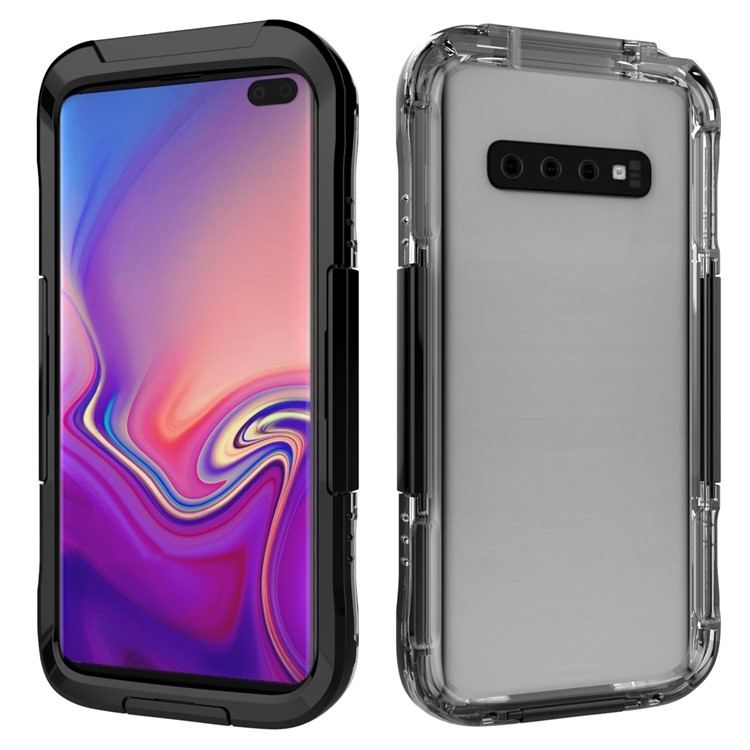 Cubierta De Teléfono A Prueba De Agua De 10 M Para Samsung Galaxy S10, Además De Caja A Prueba De Suciedad / Polvo / Nieve - Negro-3