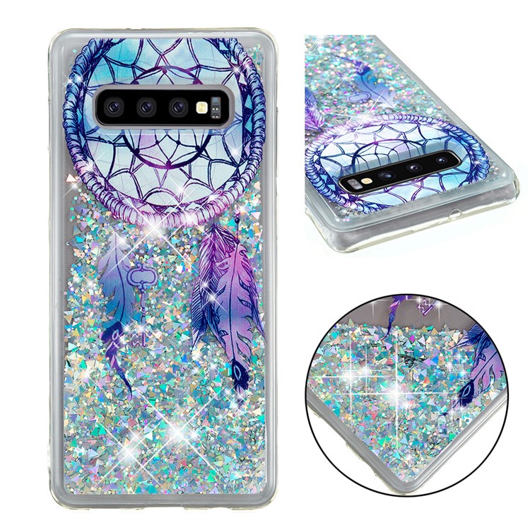 

Динамический Блестящий Порошок Блестки ТПУ Задняя Крышка Для Samsung Galaxy S10 Plus - Ловец Снов, Galaxy S10 Plus