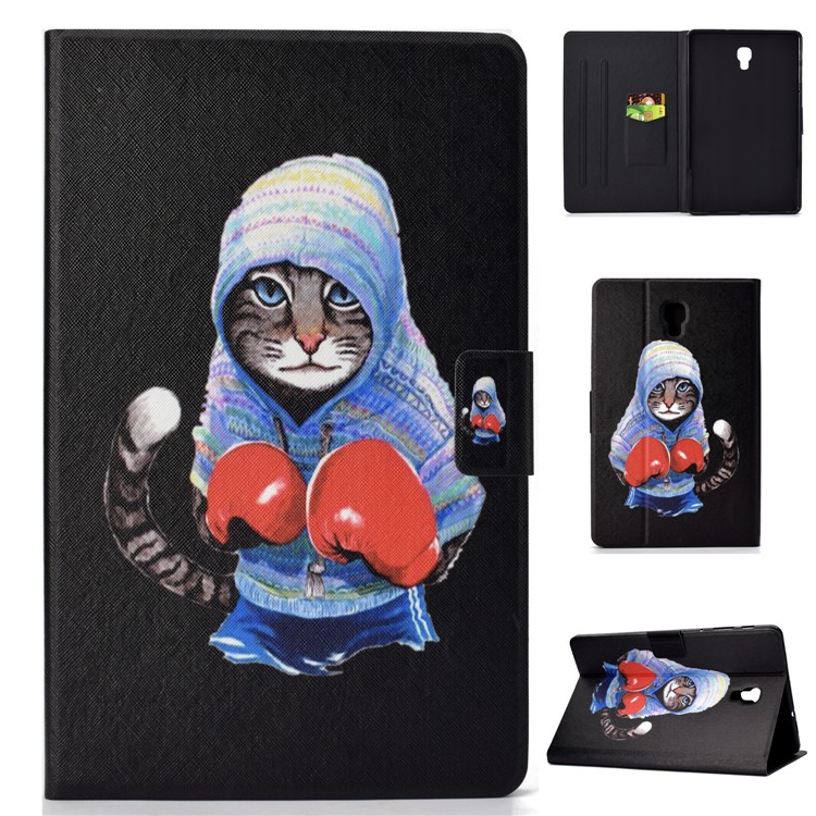 

Pattern Printing Stand Leather Case for Samsung Galaxy Tab A 10.5 (2018) T590 T595 - Cat
