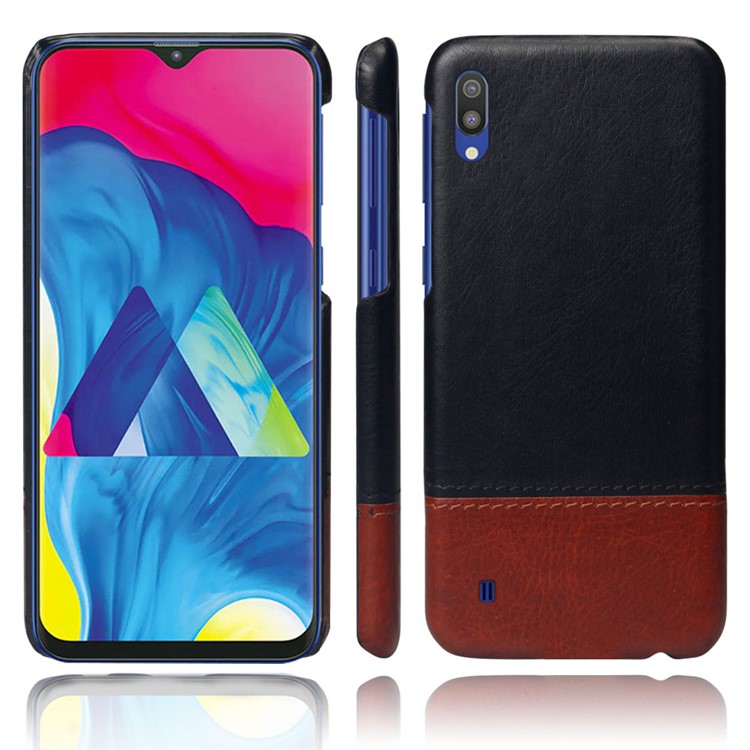 

KSQ Двухцветный Сплайсинг PU Кожаный Чехол С Покрытием ПК Чехол Для Samsung Galaxy M10, Galaxy M10