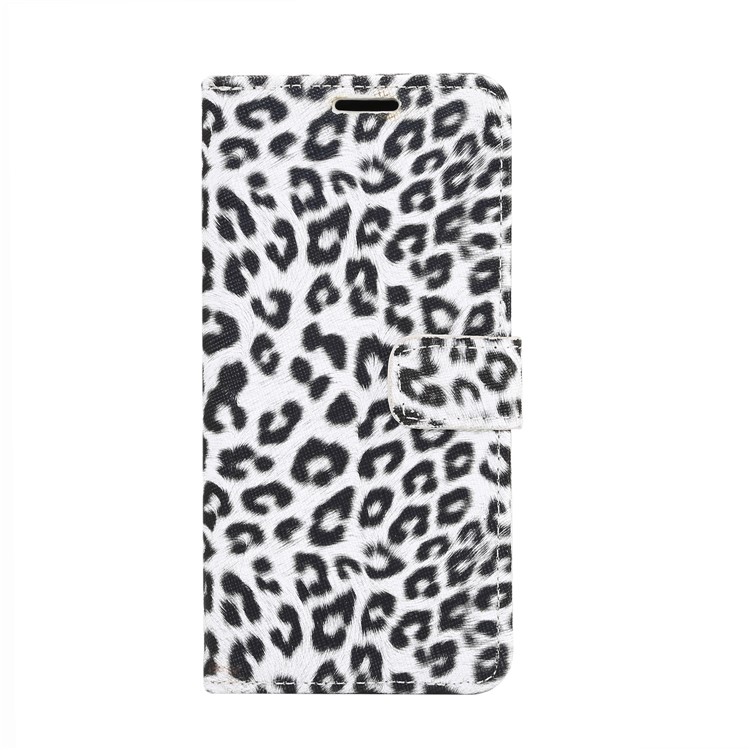 Leopard Pattern Wallet Stand Leather Phone Case for Samsung Galaxy S10e - White-2