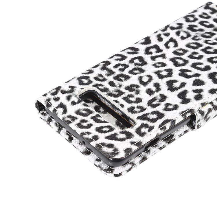 Para Samsung Galaxy S10 Leopard Pattern Stand de Cuero Con Carcasa Móvil - Blanco-7