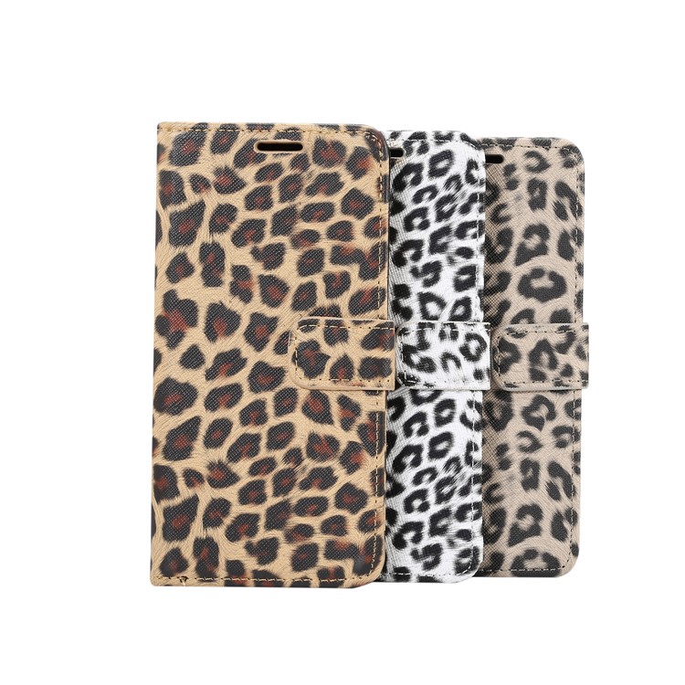 Para Samsung Galaxy S10 Leopard Pattern Stand de Cuero Con Carcasa Móvil - Blanco-8