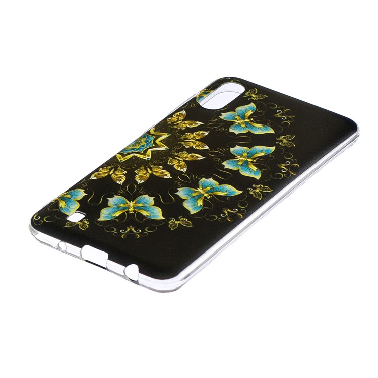 Pattern Printing Soft TPU Phone Case for Samsung Galaxy M10 - Colorized Butterflies-3