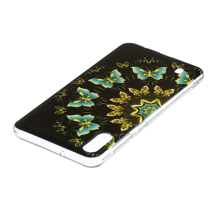 Pattern Printing Soft TPU Phone Case for Samsung Galaxy M10 - Colorized Butterflies-4