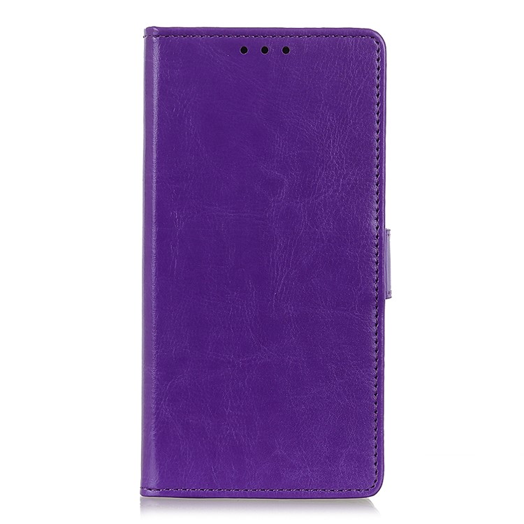 Crazy Horse Leather Wallet Case for Samsung Galaxy M10 - Purple-9