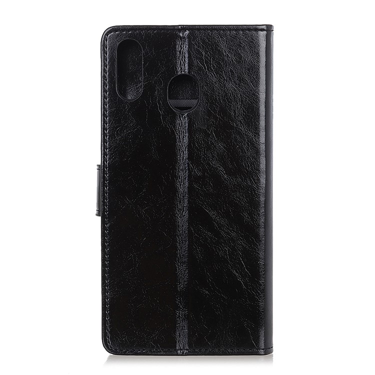 Crazy Horse Wallet Leather Stand Case for Samsung Galaxy M20 - Black-11