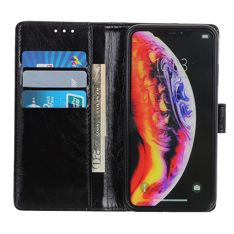 Crazy Horse Wallet Leather Stand Case for Samsung Galaxy M20 - Black-6