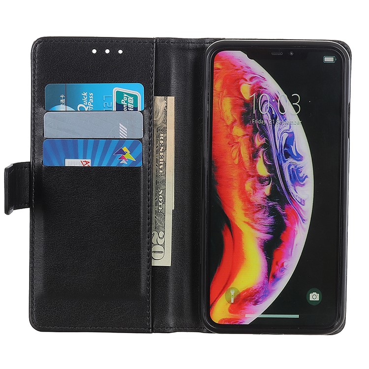 Wallet Stand Leather Cell Phone Cover for Samsung Galaxy M10 - Black-12