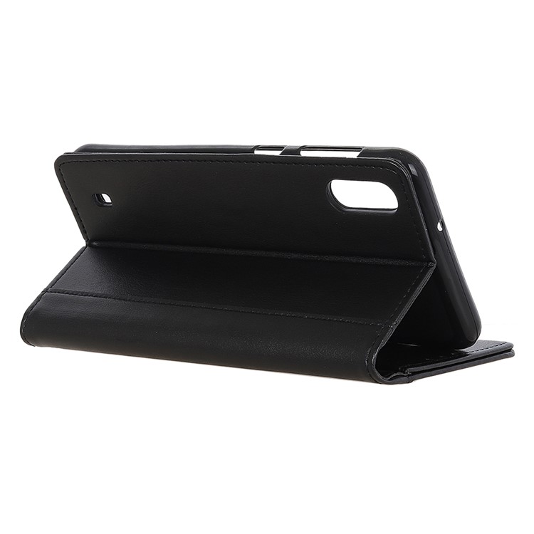 Wallet Stand Leather Cell Phone Cover for Samsung Galaxy M10 - Black-4