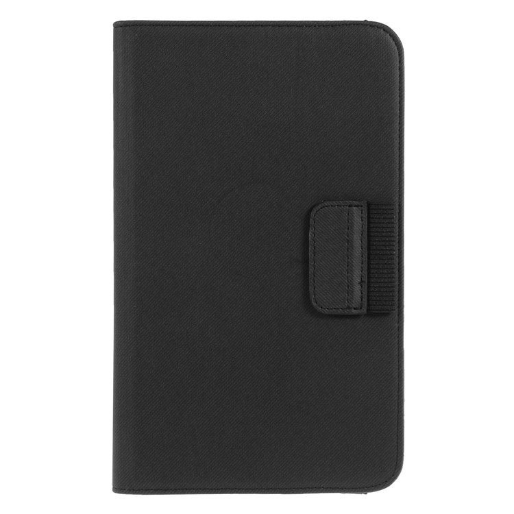 Cloth Skin Rotary Stand Leather Case for Samsung Galaxy Tab 3 8.0 T310 T311 T315 - Black-3