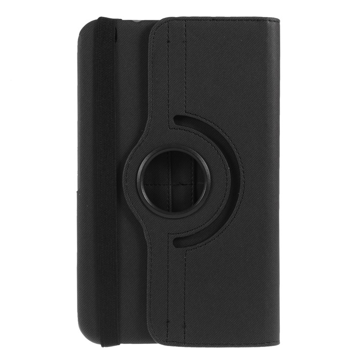 Cloth Skin Rotary Stand Leather Case for Samsung Galaxy Tab 3 8.0 T310 T311 T315 - Black-4