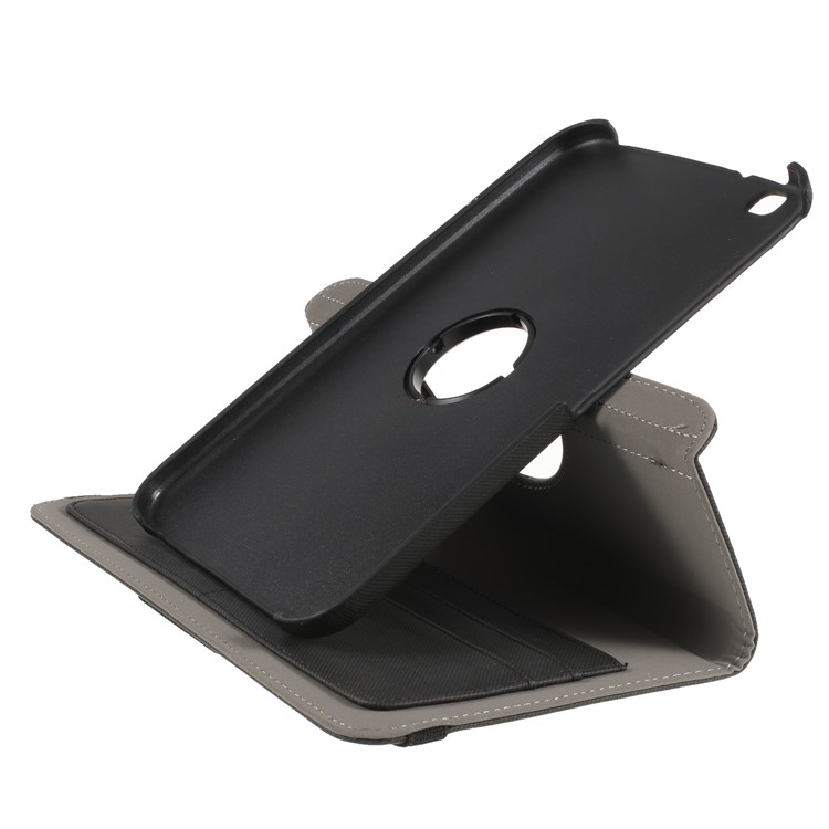 Cloth Skin Rotary Stand Leather Case for Samsung Galaxy Tab 3 8.0 T310 T311 T315 - Black-7