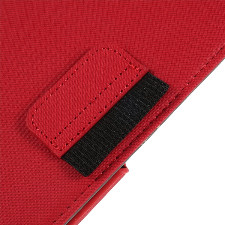 Cloth Skin Rotary Stand Leather Wallet Case for Samsung Galaxy Tab 4 8.0 T330 - Red-7