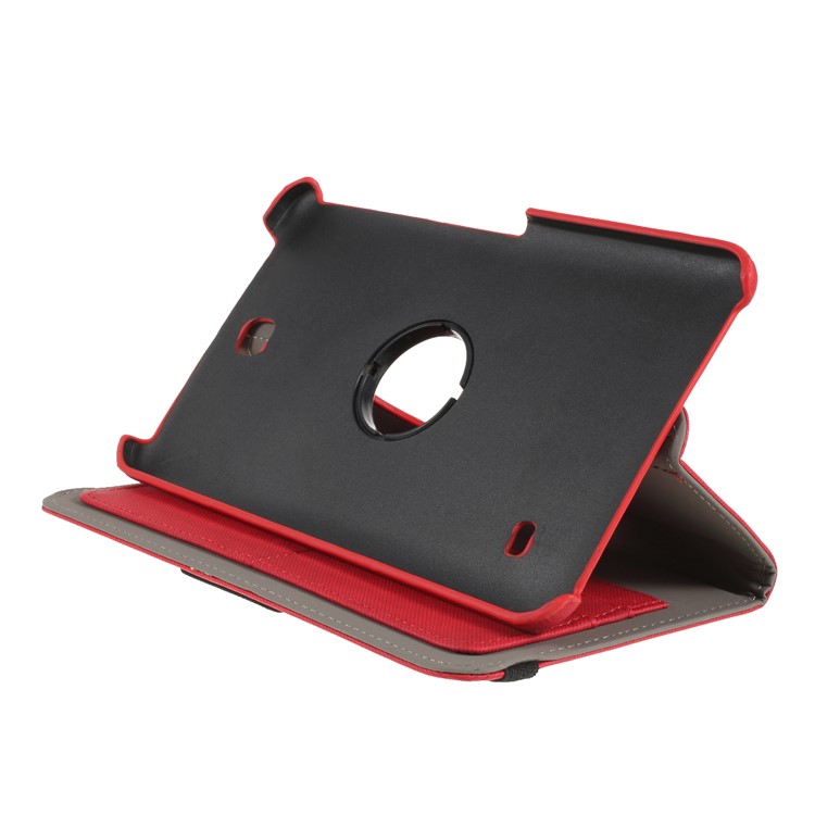 Cloth Skin Rotary Stand Leather Wallet Case for Samsung Galaxy Tab 4 8.0 T330 - Red-8