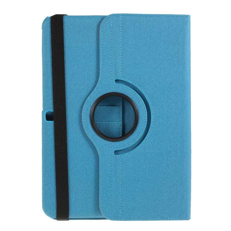 Cloth Skin Rotary Stand Leather Tablet Cover for Samsung Galaxy Tab 4 10.1 T530 - Blue-3