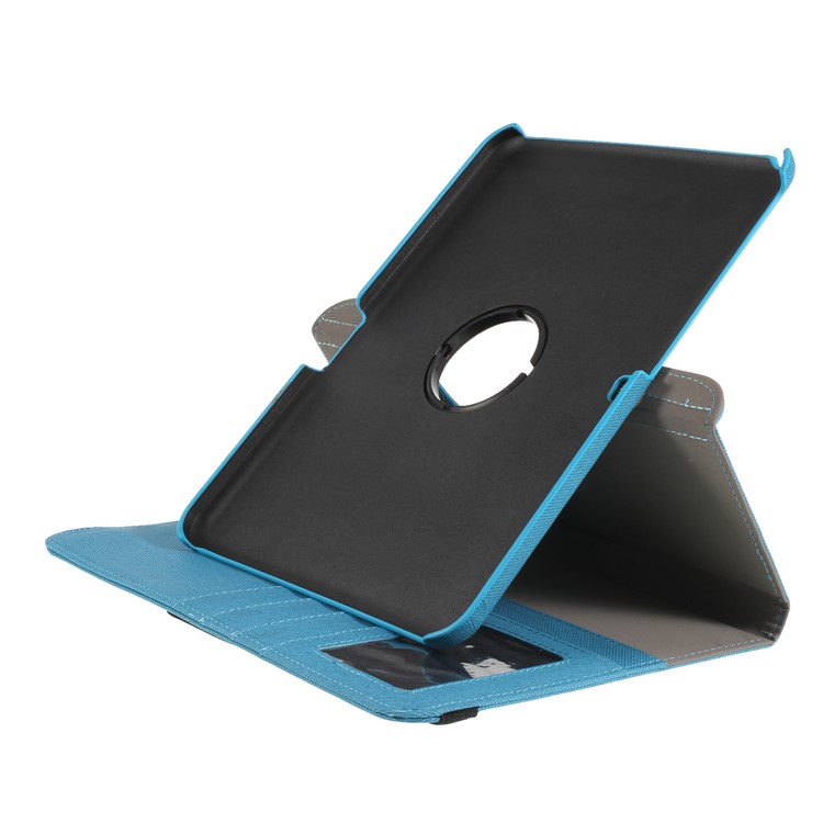 Cloth Skin Rotary Stand Leather Tablet Cover for Samsung Galaxy Tab 4 10.1 T530 - Blue-8