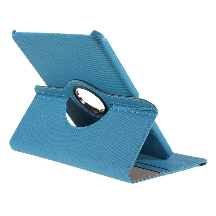 Cloth Skin Rotary Stand Leather Tablet Cover for Samsung Galaxy Tab 4 10.1 T530 - Blue-9