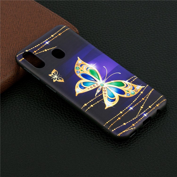 Estuche De TPU Con Estampado Estampado Para Samsung Galaxy M20 - Mariposa Coloreada-6