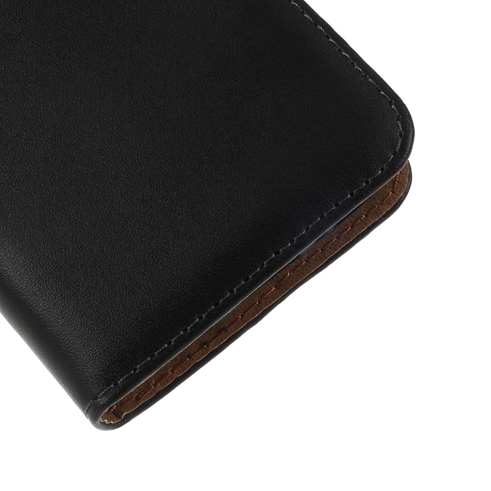 Genuine Split Leather Wallet Case Stand for Samsung Galaxy S7 G930 - Black-7