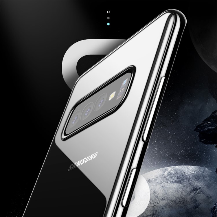 X-LEVEL Dawn Series Electroplated PC Protection Case for Samsung Galaxy S10 Plus - Black-2