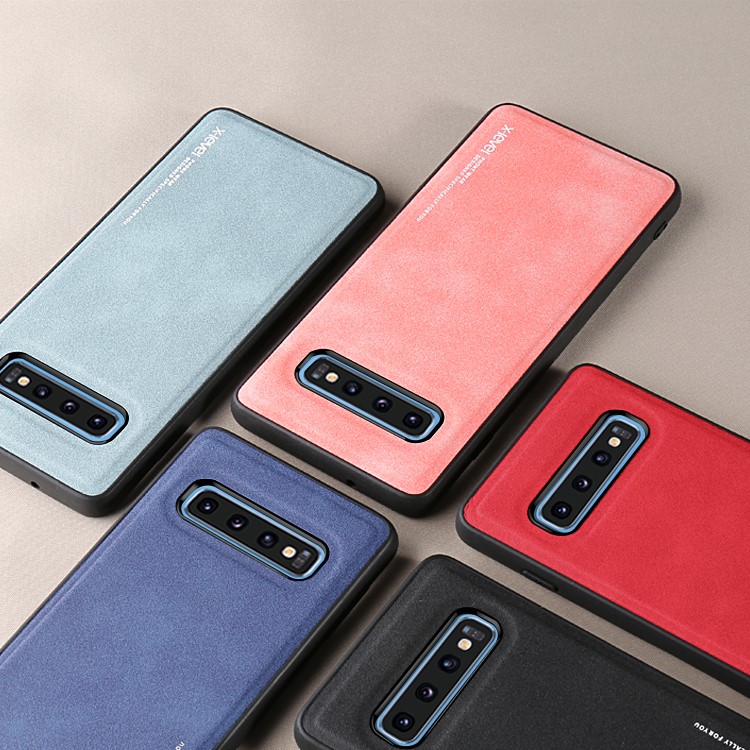 X-LEVEL PU Leather Coated TPU Phone Shell for Samsung Galaxy S10 Plus - Black-5