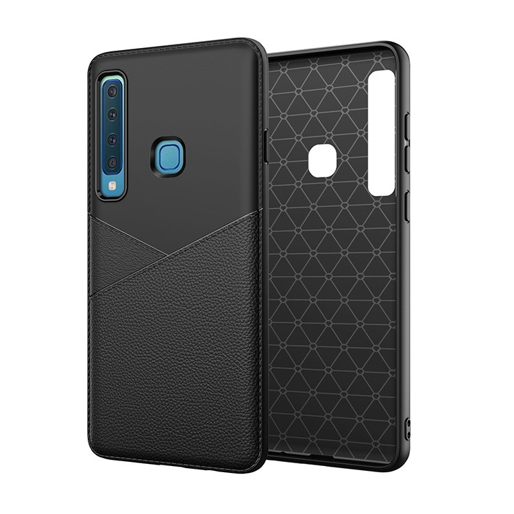 Litchi Texture TPU Protection Mobile Phone Case for Samsung Galaxy A9 (2018) / A9 Star Pro / A9s - Black-2