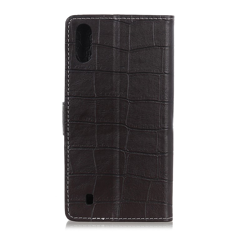 Crocodile Texture Leather Wallet Case for Samsung Galaxy A10 - Black-4