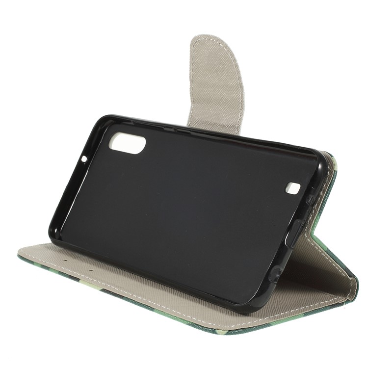 Funda Billetera De Cuero Con Textura Cruzada Para Samsung Galaxy M10 - Camuflaje-2