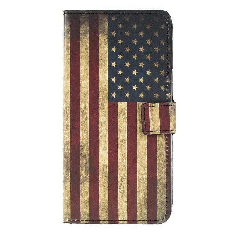 

Pattern Printing Wallet Leather Flip Case for Samsung Galaxy M20 - Vintage US Flag, Galaxy M20