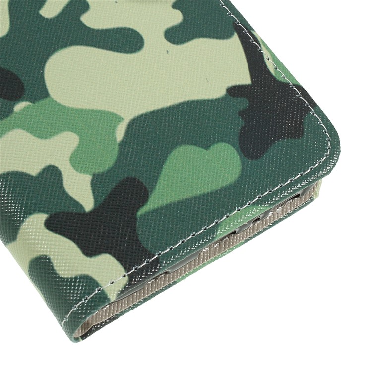 For Samsung Galaxy M20 Cross Texture Patterned Leather Wallet Cover - Camouflage-4