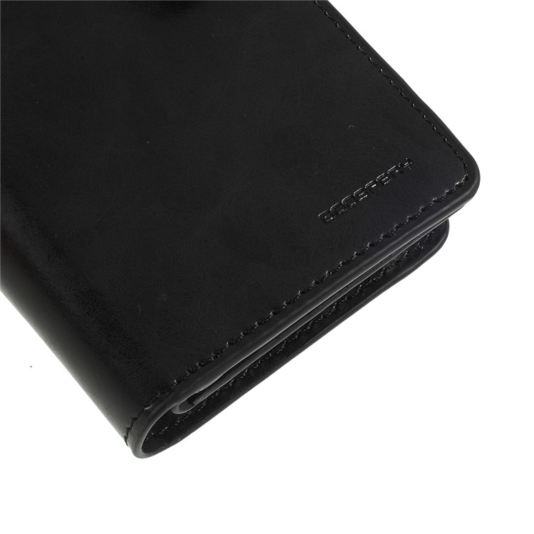 Custodia In Pelle MERCURY GOOSPERY Mansoor Wallet Diario Per Samsung Galaxy S10e - Nero-3