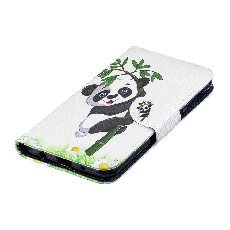 Pattern Printing Wallet Leather Stand Case for Samsung Galaxy M10 - Panda Pattern-7