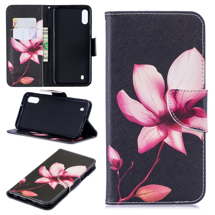 

Pattern Printing Wallet Leather Stand Case for Samsung Galaxy M10 - Flower Pattern, Galaxy M10