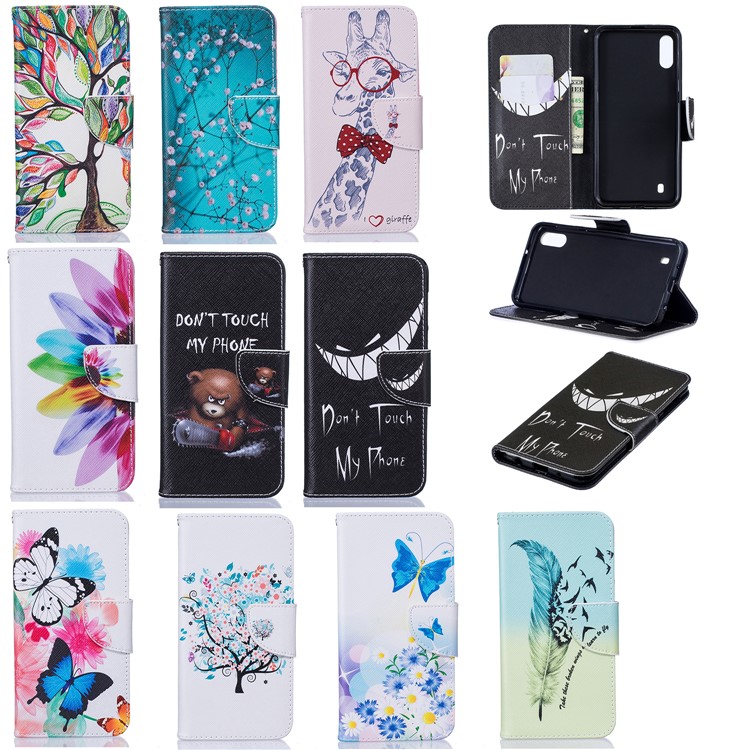 Pattern Printing PU Leather Protective Shell for Samsung Galaxy M10 - Angry Face-9