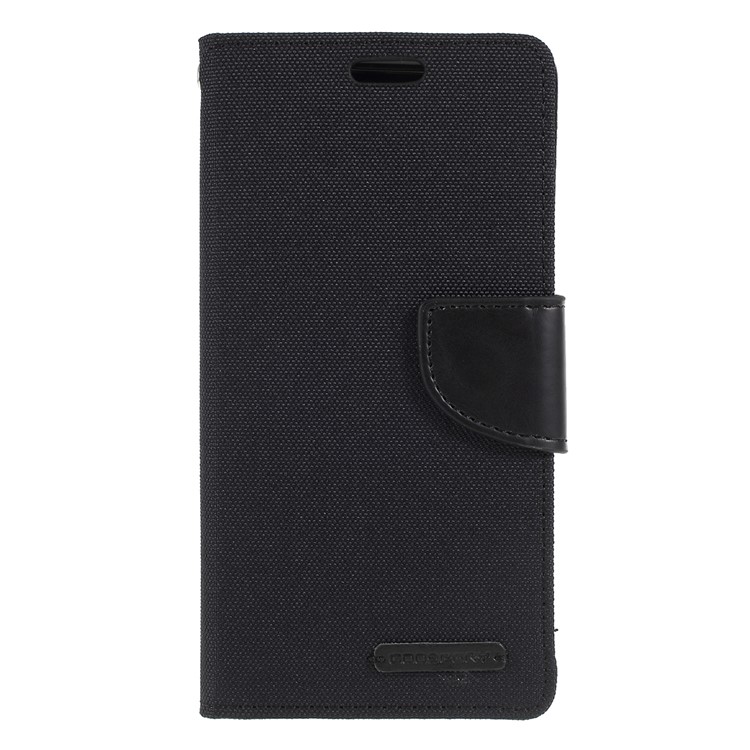 MERCURY GOOSPERY Canvas Diary Leather Wallet Case for Samsung Galaxy S10e - Black-3