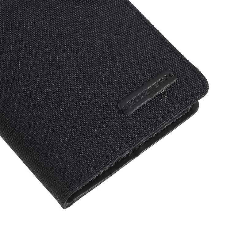 MERCURY GOOSPERY Canvas Diary Leather Wallet Case for Samsung Galaxy S10e - Black-4