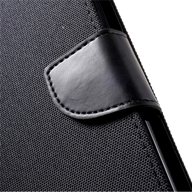 MERCURY GOOSPERY Canvas Diary Leather Wallet Phone Cover for Samsung Galaxy S10 - Black-10