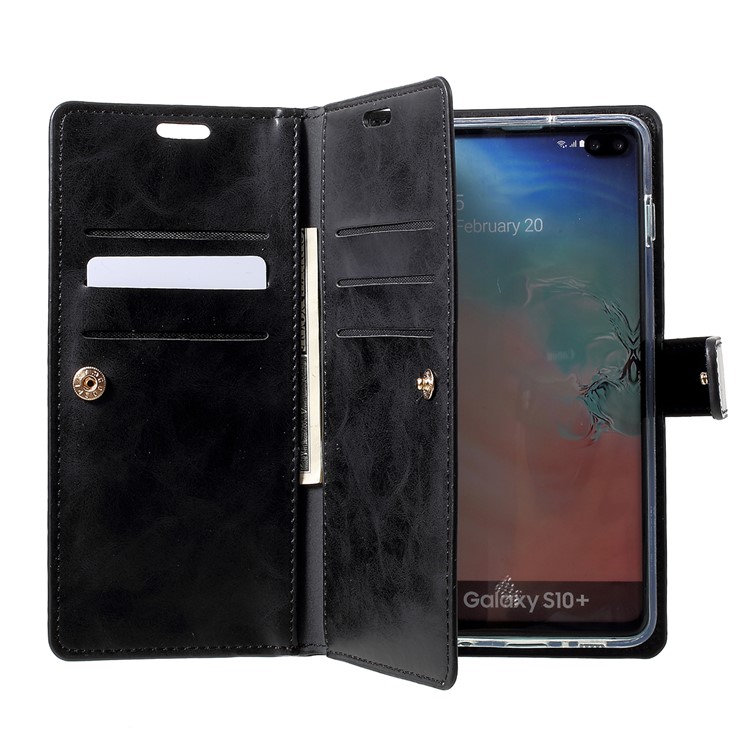 MERCURY GOOSPERY Mansoor Carteira Diário PU Capa De Couro Para Samsung Galaxy S10 Plus - Preto-5