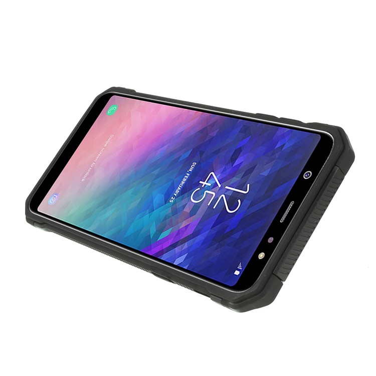 Anti-drop PC + TPU Hybrid Case with Kickstand for Samsung Galaxy A6+ (2018) - Black-5