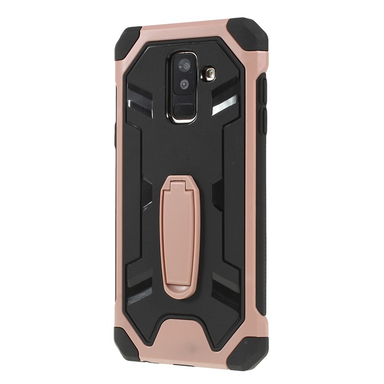 

Anti-drop PC + TPU Hybrid Case with Kickstand for Samsung Galaxy A6+ (2018) - Pink, Galaxy A6+ (2018)