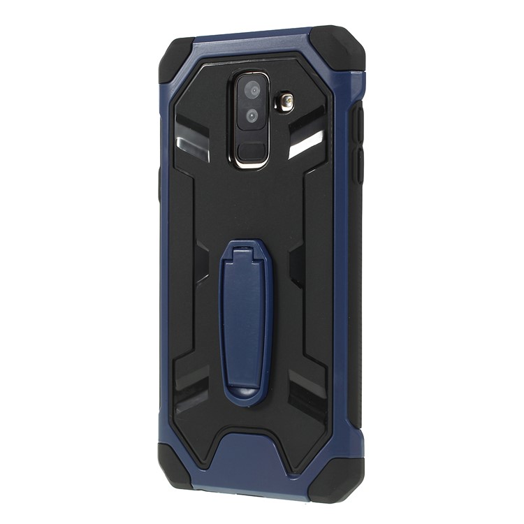 

Противоугонный Гибридный Чехол PC + TPU С Подставкой Для Samsung Galaxy A6 + (2018) - Синий, Galaxy A6+ (2018)
